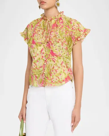 Cinq a Sept Jeni Daisy Swirl Top | Thumbnail 4 Cinq a Sept Jeni Daisy Swirl Top | Thumbnail 4