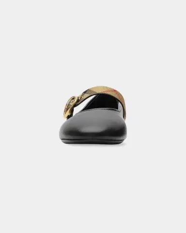 Burberry Robin Check-Strap Leather Ballerina Flats | Thumbnail 5 Burberry Robin Check-Strap Leather Ballerina Flats | Thumbnail 5