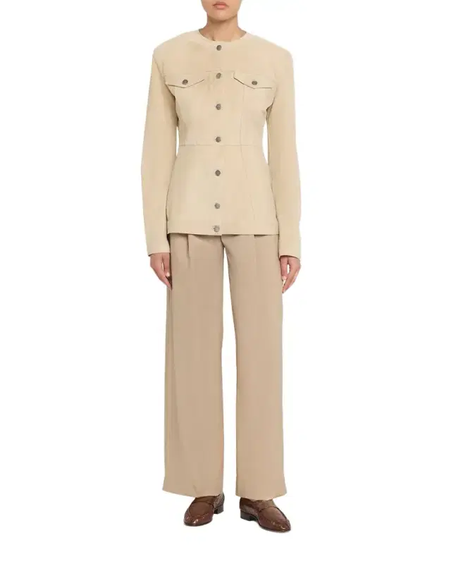 Temple Paneled Suede Jacket