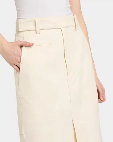 Bottega Veneta Workwear Cotton Twill Midi-Skirt | Thumbnail 5