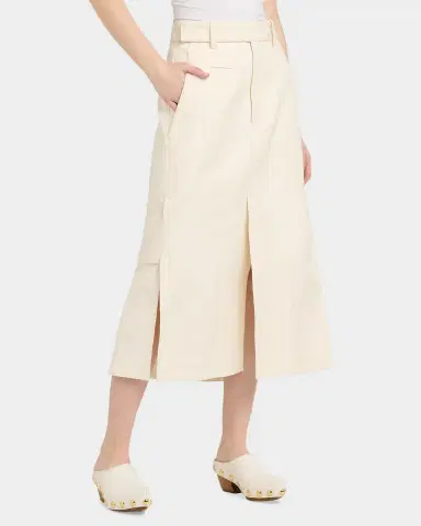 Bottega Veneta Workwear Cotton Twill Midi-Skirt | Thumbnail 6