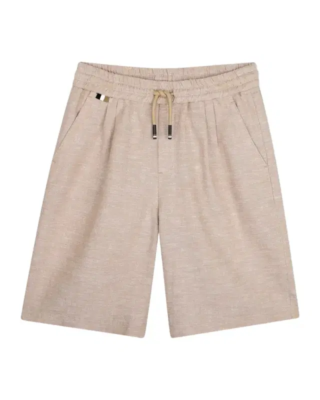 Boy 's Linen-Blend Drawstring Shorts, Size 4-