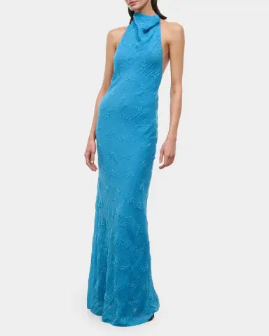STAUD Roselle Beaded Organza Maxi Dress | Thumbnail 2