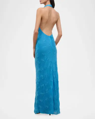 STAUD Roselle Beaded Organza Maxi Dress | Thumbnail 3