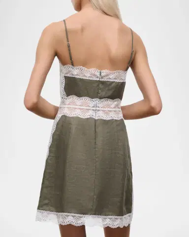 Staud Amalina Linen Mini Dress | Thumbnail 3