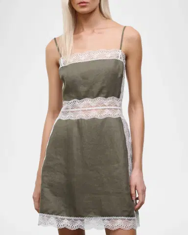 Staud Amalina Linen Mini Dress | Thumbnail 6