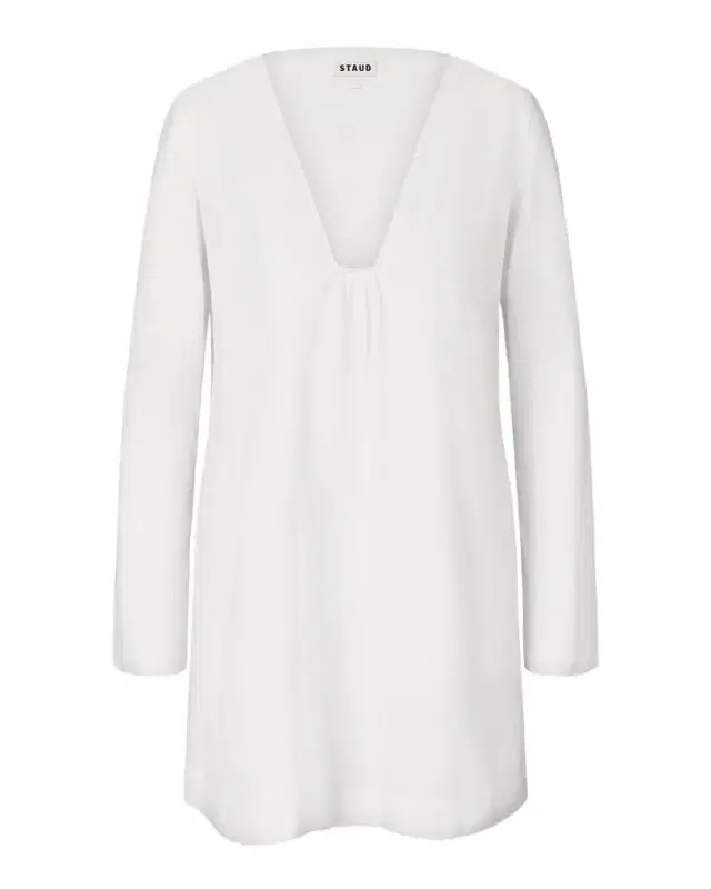 STAUD Vivi Cotton Voile Mini Dress