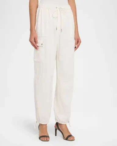 Cinq à Sept Crislin Linen-Blend Drawstring Cargo Pants | Thumbnail 4 Cinq à Sept Crislin Linen-Blend Drawstring Cargo Pants | Thumbnail 4