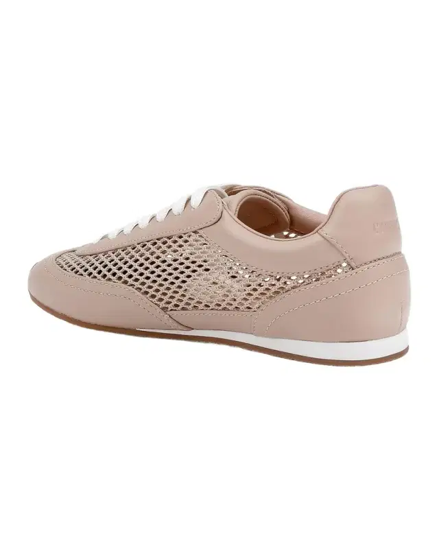 L 'Agence Jarah Mesh and Leather Low-Top Sneakers