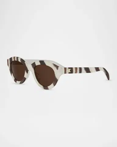 Celine Triomphe Mini 47mm Round Glasses | Thumbnail 2