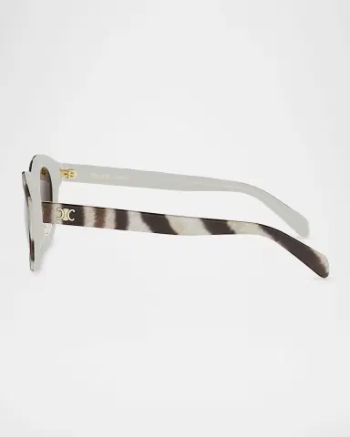 Celine Triomphe Mini 47mm Round Glasses | Thumbnail 3