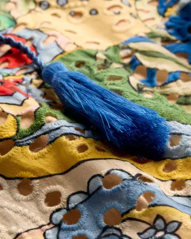 ALICE + OLIVIA Karolina Embroidered Halter Maxi Dress | Thumbnail 5