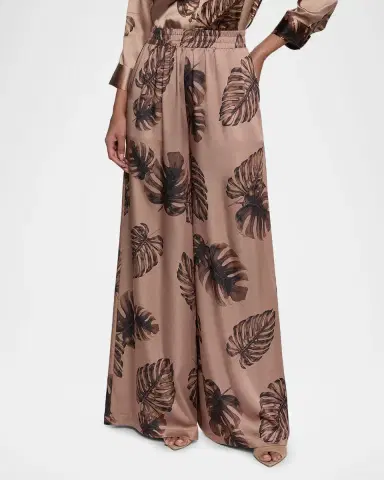 L'AGENCE Lillian Botanical-Print Satin Pants | Thumbnail 4 L'AGENCE Lillian Botanical-Print Satin Pants | Thumbnail 4
