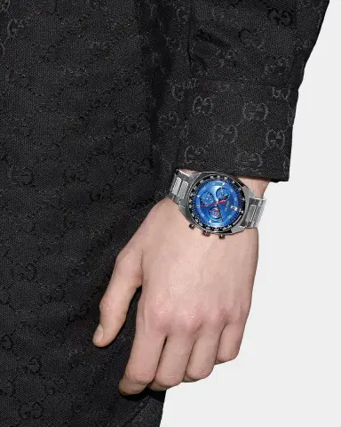 Gucci Men's Interlocking G 41mm Stainless Steel Chronograph Bracelet Watch | Thumbnail 2