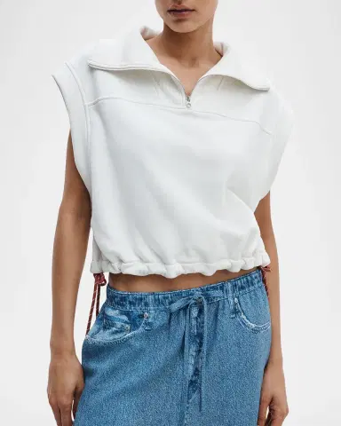 Rag & Bone Vintage Terry Half-Zip Sleeveless Sweatshirt | Thumbnail 3