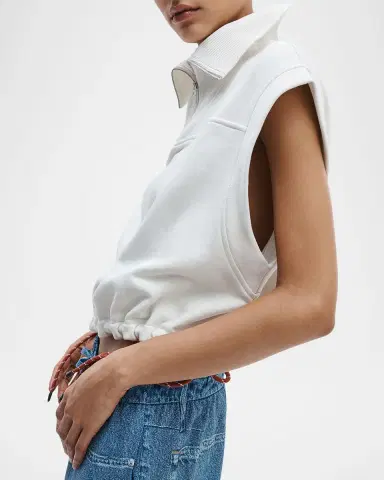 Rag & Bone Vintage Terry Half-Zip Sleeveless Sweatshirt | Thumbnail 4