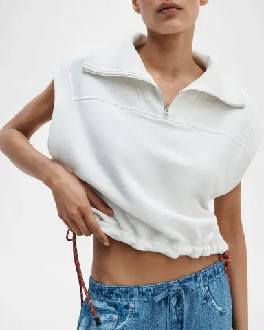 Rag & Bone Vintage Terry Half-Zip Sleeveless Sweatshirt | Thumbnail 5