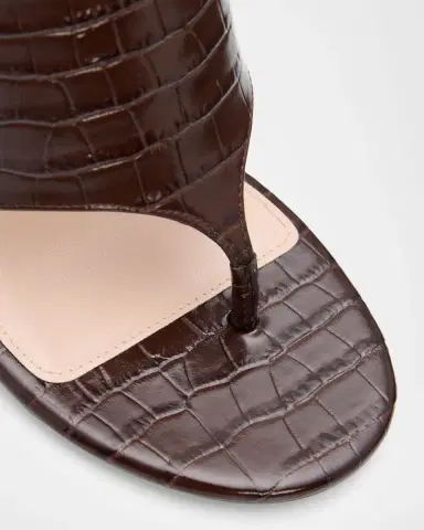 Stuart Weitzman 85mm Babette Croc-Embossed Leather Thong Sandals | Thumbnail 5 Stuart Weitzman 85mm Babette Croc-Embossed Leather Thong Sandals | Thumbnail 5