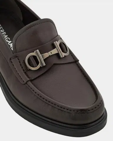 Ferragamo Tobias Gancini Leather Loafers | Thumbnail 2