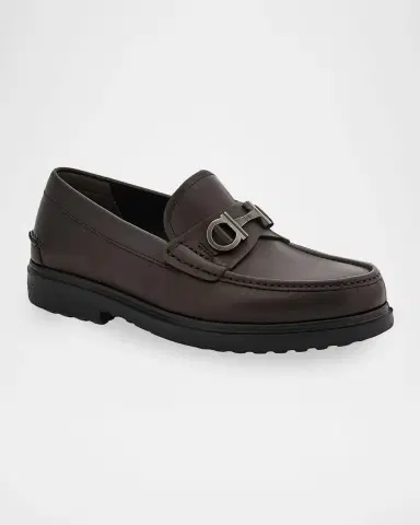 Ferragamo Tobias Gancini Leather Loafers | Thumbnail 5