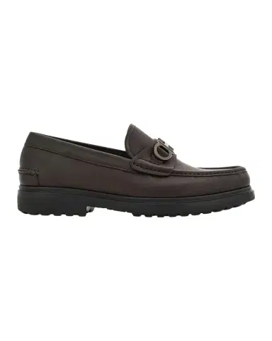 Ferragamo Tobias Gancini Leather Loafers | Thumbnail 1