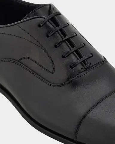 Ferragamo Men's Trinity Leather Cap-Toe Derby Shoes | Thumbnail 2 Ferragamo Men's Trinity Leather Cap-Toe Derby Shoes | Thumbnail 2