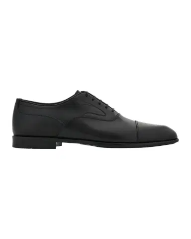Ferragamo Men's Trinity Leather Cap-Toe Derby Shoes | Thumbnail 1 Ferragamo Men's Trinity Leather Cap-Toe Derby Shoes | Thumbnail 1