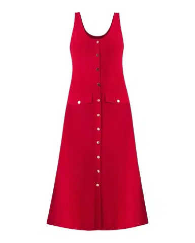 Shoshanna Martha Button-Front Midi-Dress | Thumbnail 1