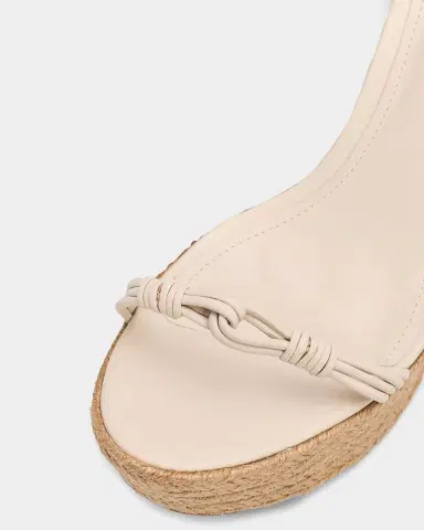 Schutz Nara 100MM Leather Espadrille Platform Sandals | Thumbnail 3