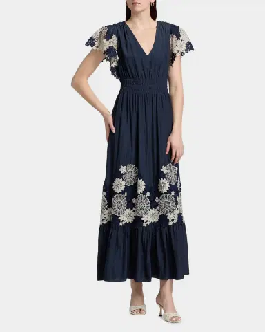 Ramy Brook Georgie Crochet Lace Midi-Dress | Thumbnail 2