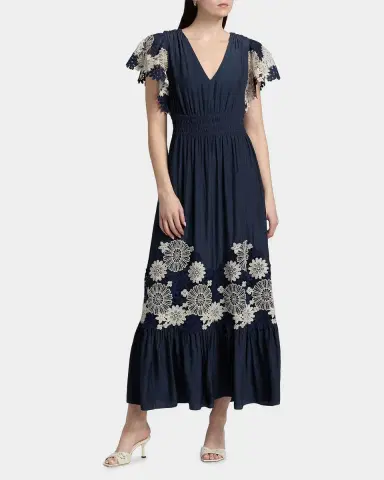 Ramy Brook Georgie Crochet Lace Midi-Dress | Thumbnail 4