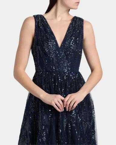 Milly Tinsley Embroidered V-Neck Dress | Thumbnail 5 Milly Tinsley Embroidered V-Neck Dress | Thumbnail 5