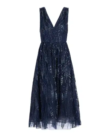 Milly Tinsley Embroidered V-Neck Dress | Thumbnail 1 Milly Tinsley Embroidered V-Neck Dress | Thumbnail 1