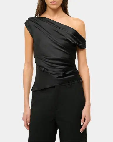 STAUD Phare Satin One-Shoulder Top | Thumbnail 2