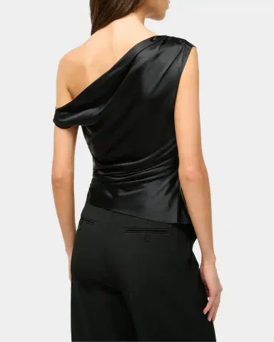 STAUD Phare Satin One-Shoulder Top | Thumbnail 3