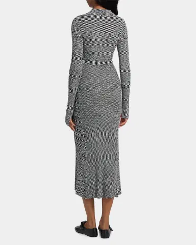 Ganni Space-Dyed Knit Sheath Midi-Dress | Thumbnail 3 Ganni Space-Dyed Knit Sheath Midi-Dress | Thumbnail 3