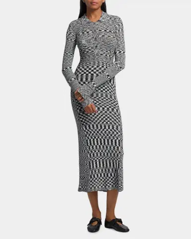 Ganni Space-Dyed Knit Sheath Midi-Dress | Thumbnail 4 Ganni Space-Dyed Knit Sheath Midi-Dress | Thumbnail 4