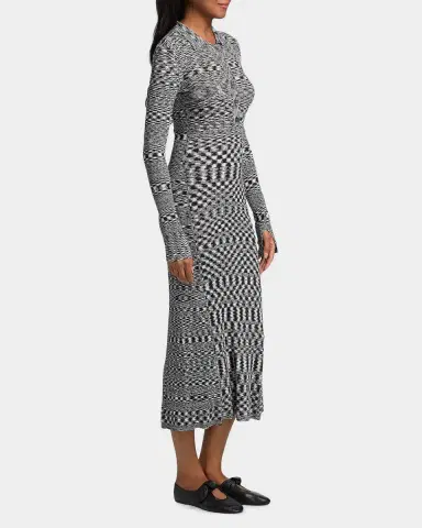 Ganni Space-Dyed Knit Sheath Midi-Dress | Thumbnail 7 Ganni Space-Dyed Knit Sheath Midi-Dress | Thumbnail 7