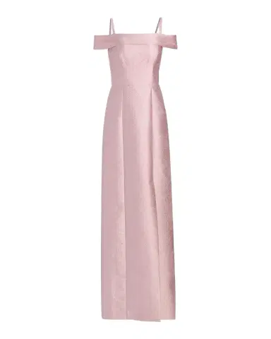 Kay Unger New York Edith Jacquard Off-The-Shoulder Column Gown | Thumbnail 1