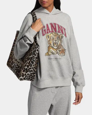 Ganni Isoli Beaded Cotton Hoodie | Thumbnail 4 Ganni Isoli Beaded Cotton Hoodie | Thumbnail 4