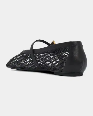 Schutz Sylvie Woven Leather Ballerina Flats | Thumbnail 2