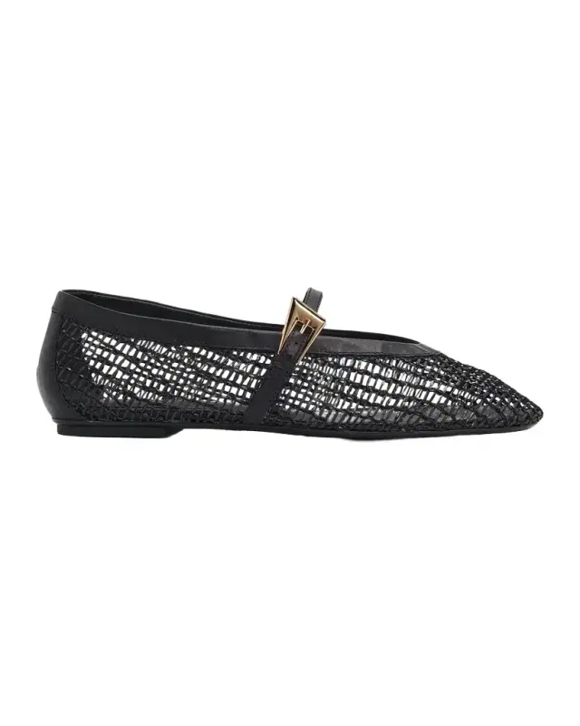 Sylvie Woven Leather Ballerina Flats