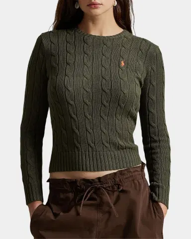 Polo Ralph Lauren Cable-Knit Cotton Crewneck Sweater | Thumbnail 4 Polo Ralph Lauren Cable-Knit Cotton Crewneck Sweater | Thumbnail 4