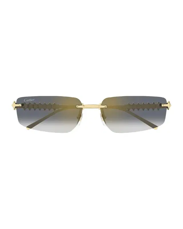 Cartier Clash De  58MM Rectangular Sunglasses