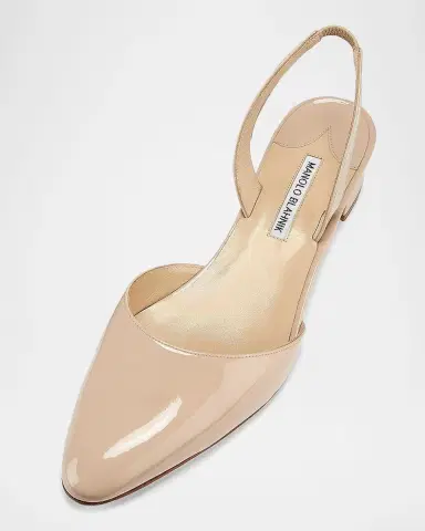 Manolo Blahnik 30mm Aspro Patent Leather Slingback Pumps | Thumbnail 4 Manolo Blahnik 30mm Aspro Patent Leather Slingback Pumps | Thumbnail 4