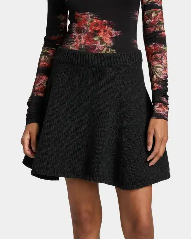 Ganni Wool-Blend Knit Miniskirt | Thumbnail 3