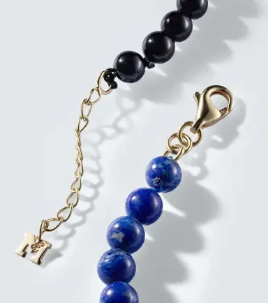 Mateo Set of 2 14kt gold beaded bracelets with lapis lazuli and onyx | Thumbnail 3 Mateo Set of 2 14kt gold beaded bracelets with lapis lazuli and onyx | Thumbnail 3