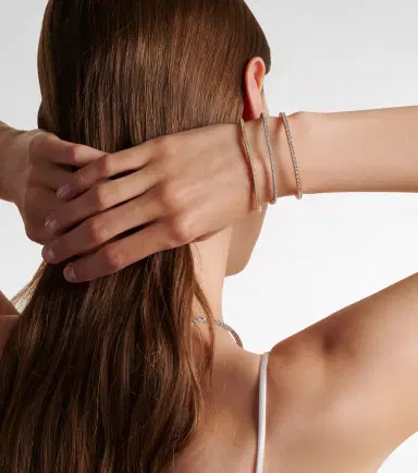 Bucherer Fine Jewellery Stretchy 18kt rose gold bracelet with diamonds | Thumbnail 2
