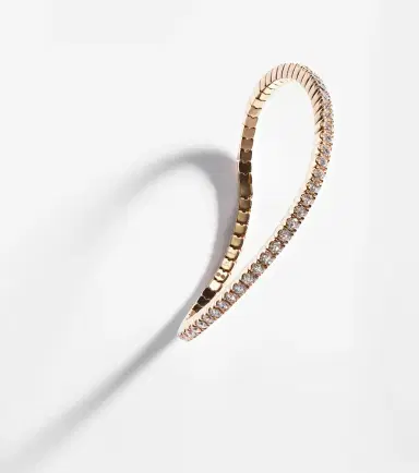 Bucherer Fine Jewellery Stretchy 18kt rose gold bracelet with diamonds | Thumbnail 3
