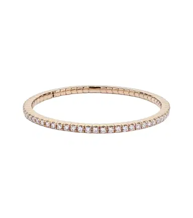 Bucherer Fine Jewellery Stretchy 18kt rose gold bracelet with diamonds | Thumbnail 1